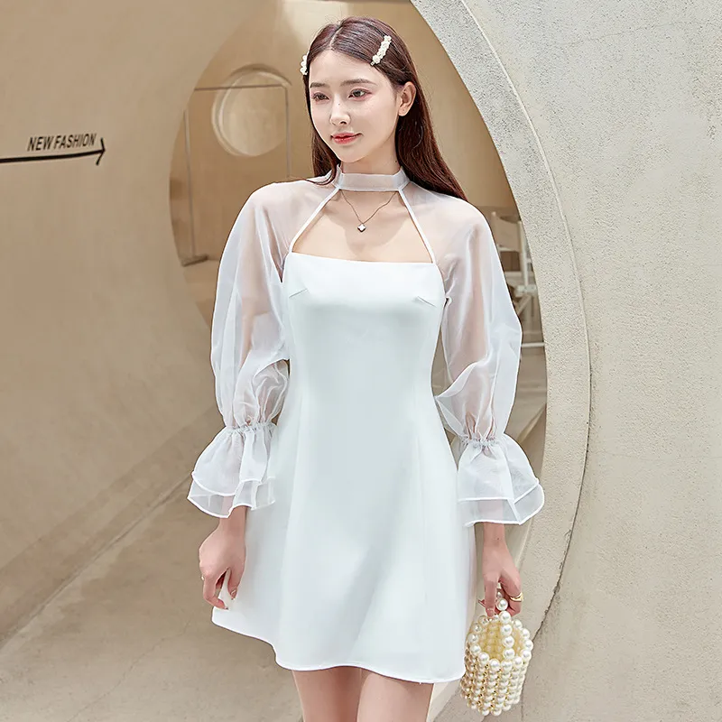 French Hepburn style dress for women in spring and summer, new temperament, socialite slim fit and slimming small dress 66809